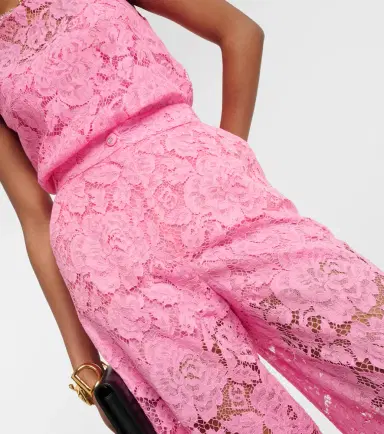 Dolce & Gabbana High-rise lace wide-leg pants | Thumbnail 4 Dolce & Gabbana High-rise lace wide-leg pants | Thumbnail 4