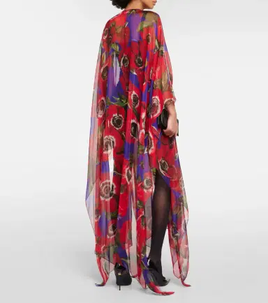 Dolce & Gabbana Anemone silk chiffon kaftan | Thumbnail 2 Dolce & Gabbana Anemone silk chiffon kaftan | Thumbnail 2