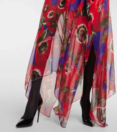 Dolce & Gabbana Anemone silk chiffon kaftan | Thumbnail 5 Dolce & Gabbana Anemone silk chiffon kaftan | Thumbnail 5