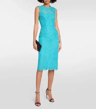 Dolce & Gabbana Cotton-blend lace midi dress | Thumbnail 4 Dolce & Gabbana Cotton-blend lace midi dress | Thumbnail 4