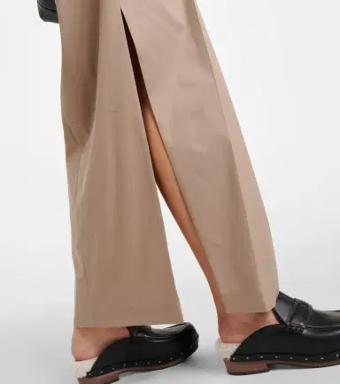 Brunello Cucinelli Pleated low-rise cotton-blend maxi skirt | Thumbnail 3 Brunello Cucinelli Pleated low-rise cotton-blend maxi skirt | Thumbnail 3