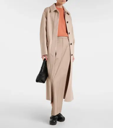 Brunello Cucinelli Pleated low-rise cotton-blend maxi skirt | Thumbnail 4 Brunello Cucinelli Pleated low-rise cotton-blend maxi skirt | Thumbnail 4