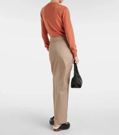 Brunello Cucinelli Pleated low-rise cotton-blend maxi skirt | Thumbnail 5 Brunello Cucinelli Pleated low-rise cotton-blend maxi skirt | Thumbnail 5