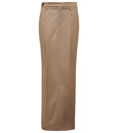 Brunello Cucinelli Pleated low-rise cotton-blend maxi skirt | Thumbnail 1 Brunello Cucinelli Pleated low-rise cotton-blend maxi skirt | Thumbnail 1