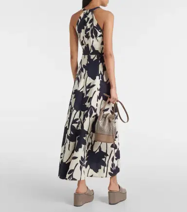 Brunello Cucinelli Floral cotton midi dress | Thumbnail 5 Brunello Cucinelli Floral cotton midi dress | Thumbnail 5