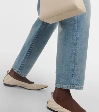 Brunello Cucinelli Mid-rise faded tapered jeans | Thumbnail 2 Brunello Cucinelli Mid-rise faded tapered jeans | Thumbnail 2