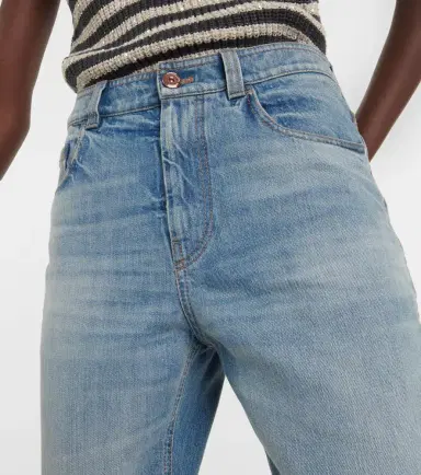 Brunello Cucinelli Mid-rise faded tapered jeans | Thumbnail 5 Brunello Cucinelli Mid-rise faded tapered jeans | Thumbnail 5