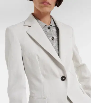 Brunello Cucinelli Cotton and linen blazer | Thumbnail 4 Brunello Cucinelli Cotton and linen blazer | Thumbnail 4
