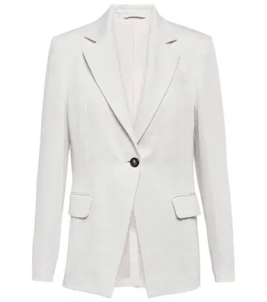Brunello Cucinelli Cotton and linen blazer | Thumbnail 1 Brunello Cucinelli Cotton and linen blazer | Thumbnail 1
