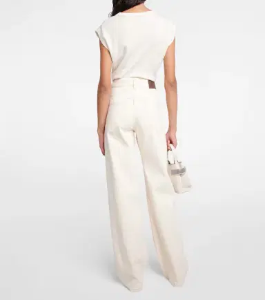 Brunello Cucinelli Garment-dyed wide-leg jeans | Thumbnail 2 Brunello Cucinelli Garment-dyed wide-leg jeans | Thumbnail 2
