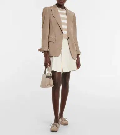 Brunello Cucinelli Embellished suede blazer | Thumbnail 4 Brunello Cucinelli Embellished suede blazer | Thumbnail 4