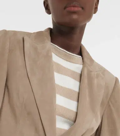 Brunello Cucinelli Embellished suede blazer | Thumbnail 6 Brunello Cucinelli Embellished suede blazer | Thumbnail 6
