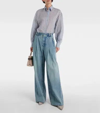 Brunello Cucinelli High-rise wide-leg jeans | Thumbnail 2 Brunello Cucinelli High-rise wide-leg jeans | Thumbnail 2