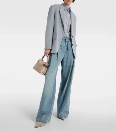 Brunello Cucinelli High-rise wide-leg jeans | Thumbnail 4 Brunello Cucinelli High-rise wide-leg jeans | Thumbnail 4
