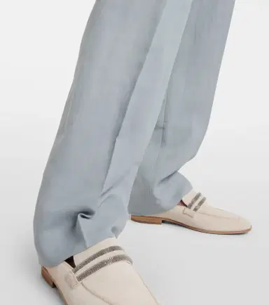 Brunello Cucinelli High-rise straight pants | Thumbnail 2 Brunello Cucinelli High-rise straight pants | Thumbnail 2