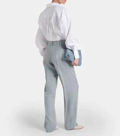 Brunello Cucinelli High-rise straight pants | Thumbnail 3 Brunello Cucinelli High-rise straight pants | Thumbnail 3