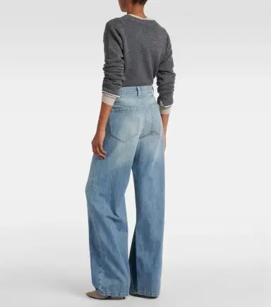 Brunello Cucinelli High-rise wide-leg jeans | Thumbnail 5 Brunello Cucinelli High-rise wide-leg jeans | Thumbnail 5