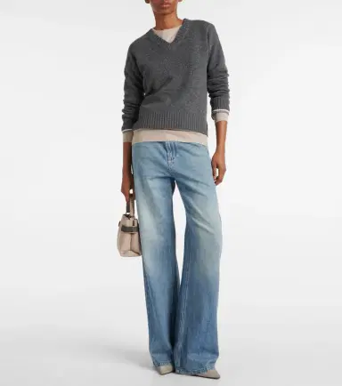 Brunello Cucinelli High-rise wide-leg jeans | Thumbnail 6 Brunello Cucinelli High-rise wide-leg jeans | Thumbnail 6