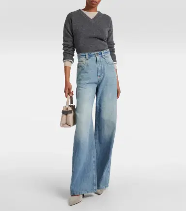 Brunello Cucinelli High-rise wide-leg jeans | Thumbnail 7 Brunello Cucinelli High-rise wide-leg jeans | Thumbnail 7