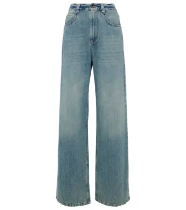 Brunello Cucinelli High-rise wide-leg jeans | Thumbnail 1 Brunello Cucinelli High-rise wide-leg jeans | Thumbnail 1