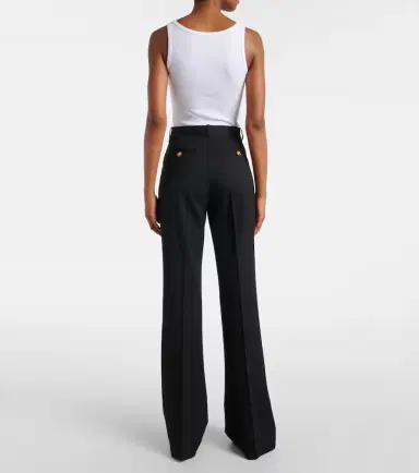 Versace High-rise wool-blend flared pants | Thumbnail 4 Versace High-rise wool-blend flared pants | Thumbnail 4