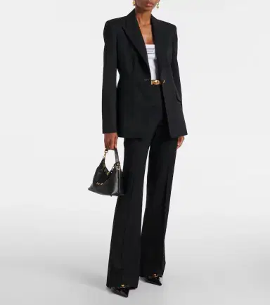 Versace High-rise wool-blend flared pants | Thumbnail 5 Versace High-rise wool-blend flared pants | Thumbnail 5