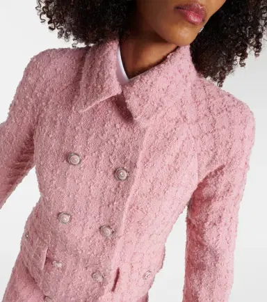 Versace Double-breasted bouclé tweed jacket | Thumbnail 2 Versace Double-breasted bouclé tweed jacket | Thumbnail 2