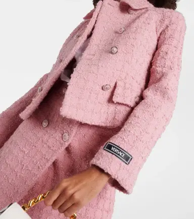 Versace Double-breasted bouclé tweed jacket | Thumbnail 3 Versace Double-breasted bouclé tweed jacket | Thumbnail 3