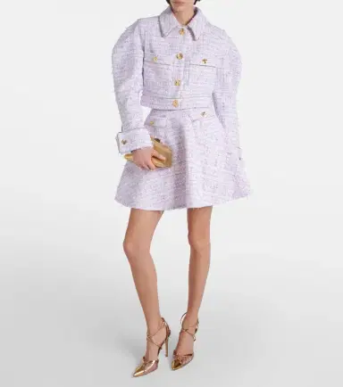 Nina Ricci Cropped cotton-blend tweed jacket | Thumbnail 2 Nina Ricci Cropped cotton-blend tweed jacket | Thumbnail 2