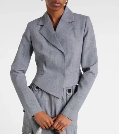 Coperni Prince of Wales virgin wool blazer | Thumbnail 2 Coperni Prince of Wales virgin wool blazer | Thumbnail 2