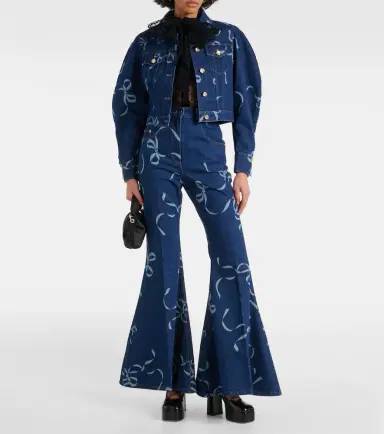 Nina Ricci Printed denim jacket | Thumbnail 3 Nina Ricci Printed denim jacket | Thumbnail 3
