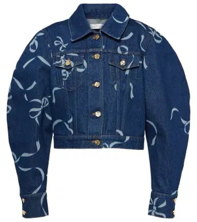 Nina Ricci Printed denim jacket | Thumbnail 1 Nina Ricci Printed denim jacket | Thumbnail 1