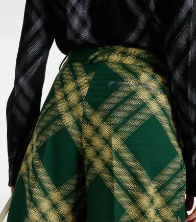 Burberry Checked wool twill wide-leg pants | Thumbnail 5 Burberry Checked wool twill wide-leg pants | Thumbnail 5