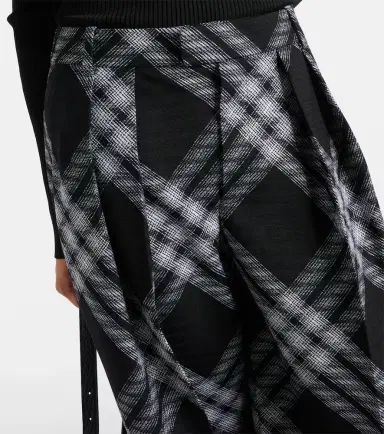 Burberry Checked wool wide-leg pants | Thumbnail 3 Burberry Checked wool wide-leg pants | Thumbnail 3