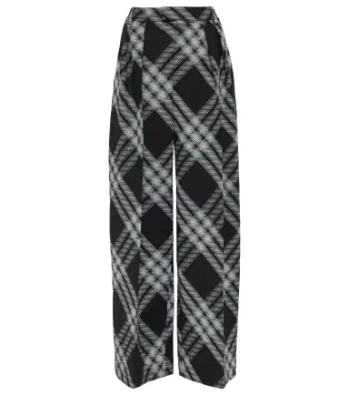 Burberry Checked wool wide-leg pants | Thumbnail 1 Burberry Checked wool wide-leg pants | Thumbnail 1