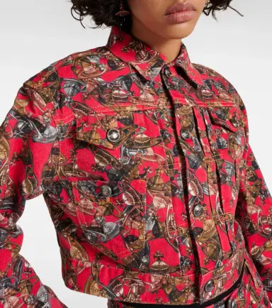 Vivienne Westwood Printed cropped denim jacket | Thumbnail 4 Vivienne Westwood Printed cropped denim jacket | Thumbnail 4
