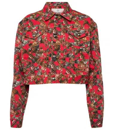 Vivienne Westwood Printed cropped denim jacket | Thumbnail 1 Vivienne Westwood Printed cropped denim jacket | Thumbnail 1