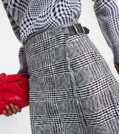 Burberry Houndstooth high-rise wrap skirt | Thumbnail 2 Burberry Houndstooth high-rise wrap skirt | Thumbnail 2