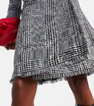 Burberry Houndstooth high-rise wrap skirt | Thumbnail 3 Burberry Houndstooth high-rise wrap skirt | Thumbnail 3