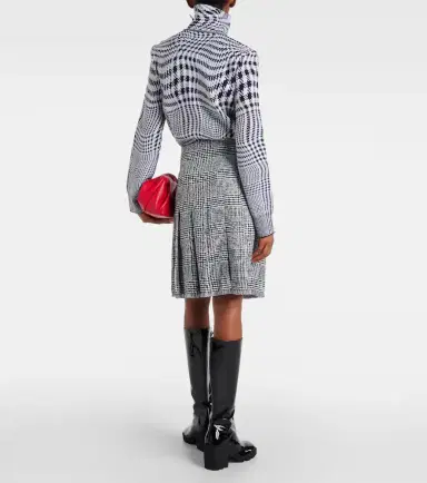 Burberry Houndstooth high-rise wrap skirt | Thumbnail 5 Burberry Houndstooth high-rise wrap skirt | Thumbnail 5