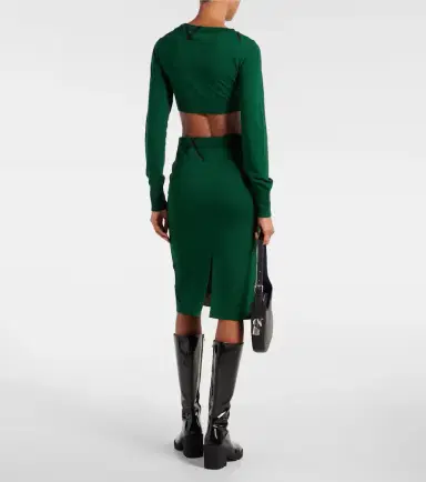 Burberry Checked cotton midi skirt | Thumbnail 5 Burberry Checked cotton midi skirt | Thumbnail 5