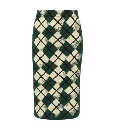 Burberry Checked cotton midi skirt | Thumbnail 1 Burberry Checked cotton midi skirt | Thumbnail 1