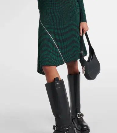 Burberry Check wool-blend midi dress | Thumbnail 5 Burberry Check wool-blend midi dress | Thumbnail 5