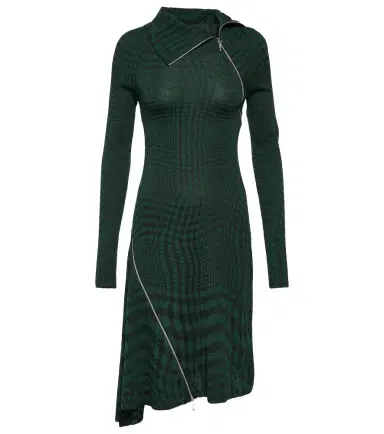 Burberry Check wool-blend midi dress | Thumbnail 1 Burberry Check wool-blend midi dress | Thumbnail 1