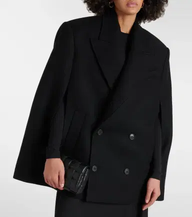 Wardrobe.NYC Wardrobe. NYC Double-breasted cropped virgin wool cape | Thumbnail 2 Wardrobe.NYC Wardrobe. NYC Double-breasted cropped virgin wool cape | Thumbnail 2