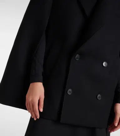 Wardrobe.NYC Wardrobe. NYC Double-breasted cropped virgin wool cape | Thumbnail 4 Wardrobe.NYC Wardrobe. NYC Double-breasted cropped virgin wool cape | Thumbnail 4