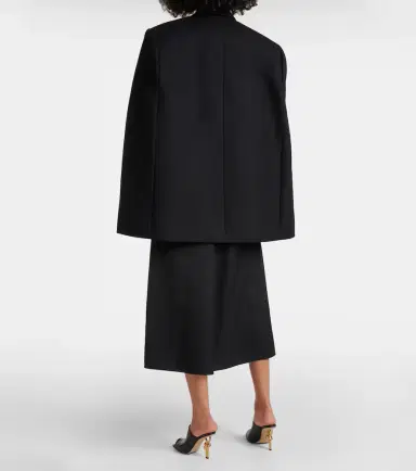 Wardrobe.NYC Wardrobe. NYC Double-breasted cropped virgin wool cape | Thumbnail 5 Wardrobe.NYC Wardrobe. NYC Double-breasted cropped virgin wool cape | Thumbnail 5