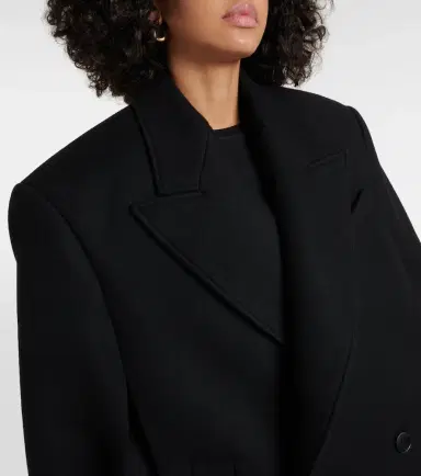 Wardrobe.NYC Wardrobe. NYC Double-breasted cropped virgin wool cape | Thumbnail 6 Wardrobe.NYC Wardrobe. NYC Double-breasted cropped virgin wool cape | Thumbnail 6