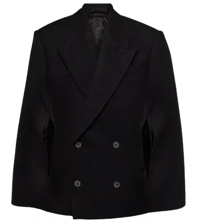 Wardrobe.NYC Wardrobe. NYC Double-breasted cropped virgin wool cape | Thumbnail 1 Wardrobe.NYC Wardrobe. NYC Double-breasted cropped virgin wool cape | Thumbnail 1