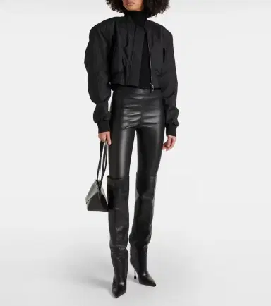 Wardrobe.NYC Wardrobe. NYC Cropped bomber jacket | Thumbnail 5 Wardrobe.NYC Wardrobe. NYC Cropped bomber jacket | Thumbnail 5